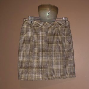 J. Crew plaid wool skirt